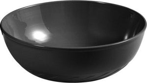 Lavabo d'appoggio slim D33 cm in ceramica Nero