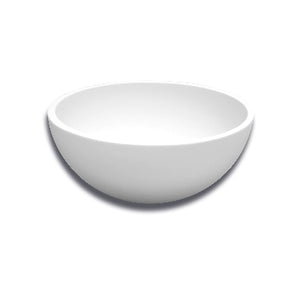 Lavabo d'appoggio d.39.5 cm tondo in resina bianco