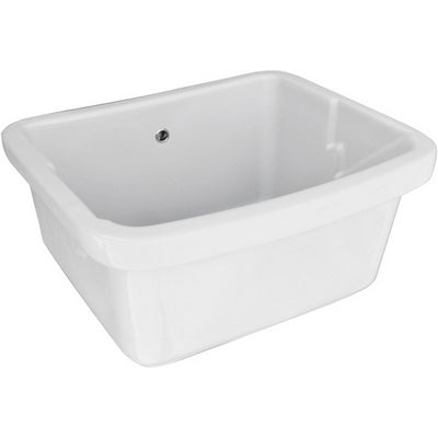 Pilozzo in ceramica 75x60 cm senza strizzatoio Bianco