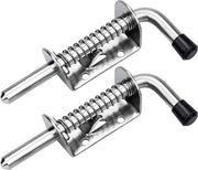 Chiusura di sicurezza per porte e cassetti - 2 pezzi - Blocco a vite rottura - Sicurezza per porte e cassetti - Acciaio inox 304 - 128 x 47mm