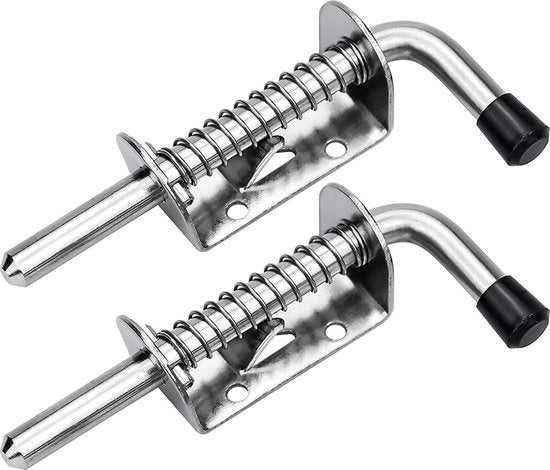 Chiusura di sicurezza per porte e cassetti - 2 pezzi - Blocco a vite rottura - Sicurezza per porte e cassetti - Acciaio inox 304 - 128 x 47mm