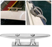 Accessori per barche - Klem per gomiti in acciaio inox a base aperta, base da 4 pollici, specchio e piatto di base lucidato