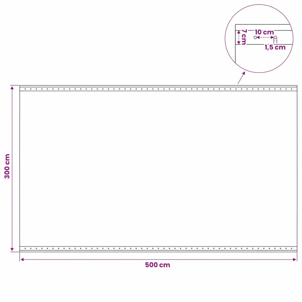 Telo con Occhielli 2 pz Verde 3 x 5 m 260 gsm PE 3429758
