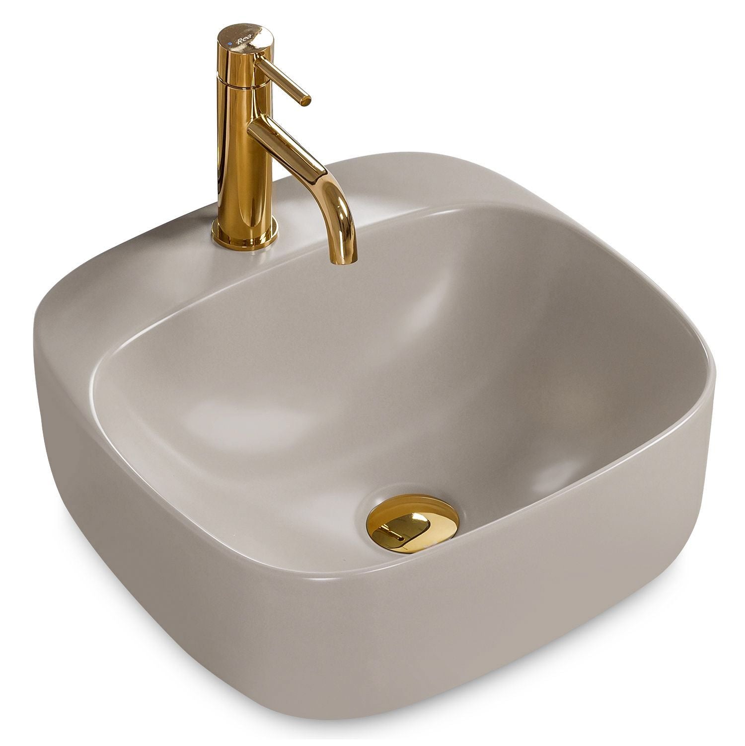 Lavabo Da Appoggio Rea Luiza 42 Grey Mat