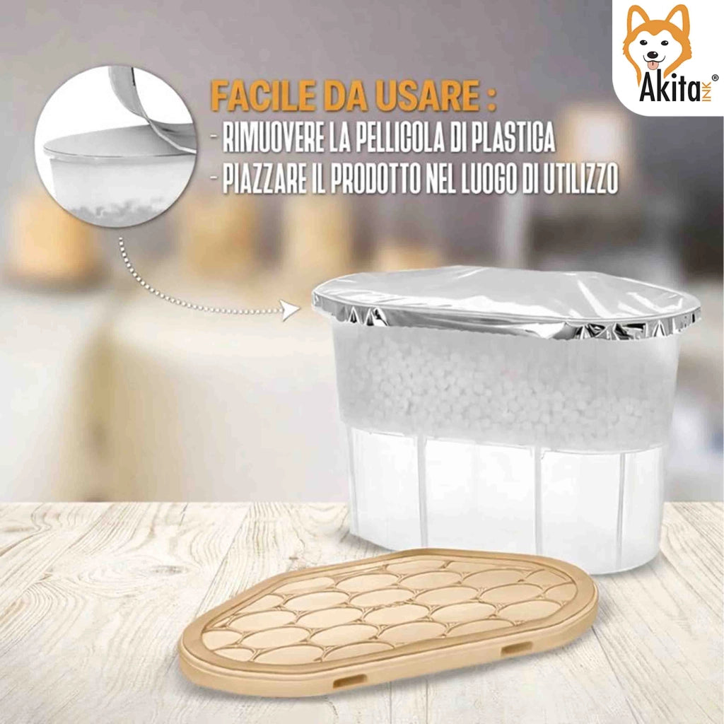 Akitaink Set 6 Assorbiumidita' Deumidificatori Vaniglia 500 ml