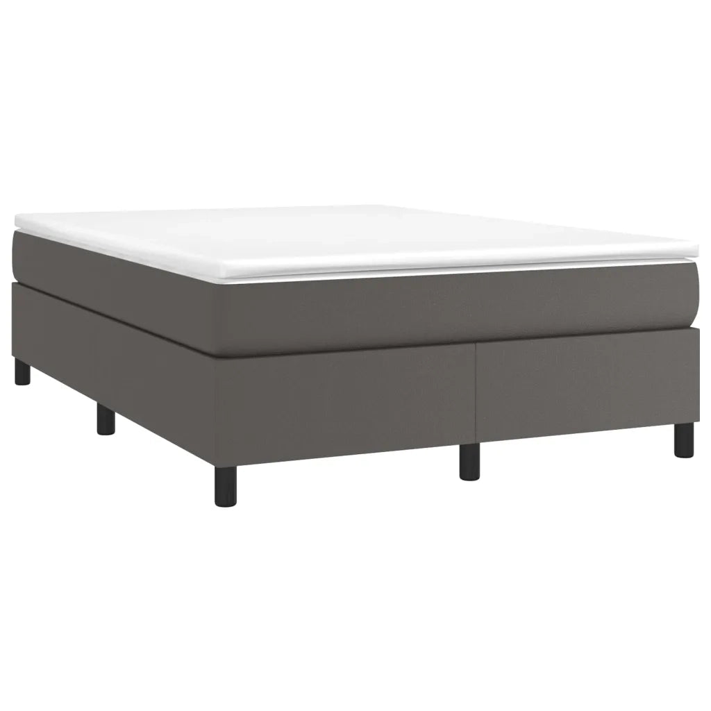 Giroletto a Molle con Materasso Grigio 140x200 cm in Similpelle 3144612