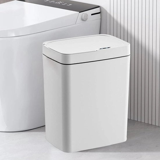 Vasca automatica 15 l - Touchless con coperchio - Sottile e impermeabile - Per soggiorno, cucina, ufficio e camera da letto