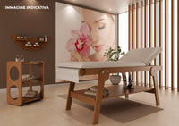 Lettino da Massaggio Visita Fisioterapia Fisso 2 Sezioni 190x70x75 cm 250Kg Beige