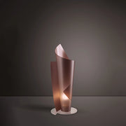 Lampada Da Scrivania-Ufficio Moderna Vela Polilux ® Rame 1 Luce E27 H70Cm