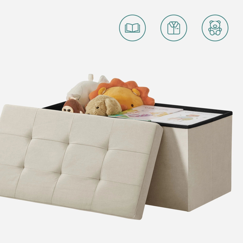 VALORA Pouf contenitore beige per uso domestico LSF47BE