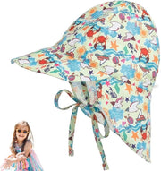Cappello per bambini con protezione UV UPF 50+ - visiera regolabile - protezione collo - tessuto respirante - taglia 2-5 anni - misura testa 48-54 cm