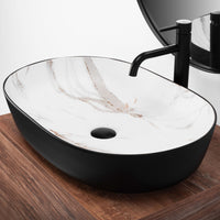 Lavabo Da Appoggio In Ceramica Rea Cleo Black Aiax Matt