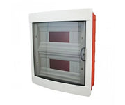 Centralino da incasso 24 moduli con cornice bianca e portello fumè 315x365x80mm IP40 FAEG - FG14324