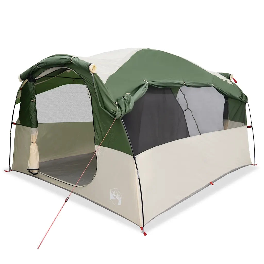 Tenda Familiare a Tunnel per 6 Persone Verde Impermeabile