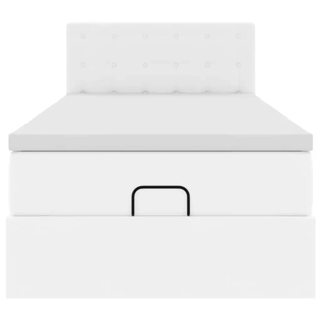 Struttura Letto Pouf con Materasso 90x190 cm Similpelle 3312128