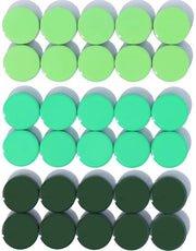 Magnetici per frigoriferi, 30 pezzi Magnetici per bacheche magnetiche, forti, rotondi, verdi