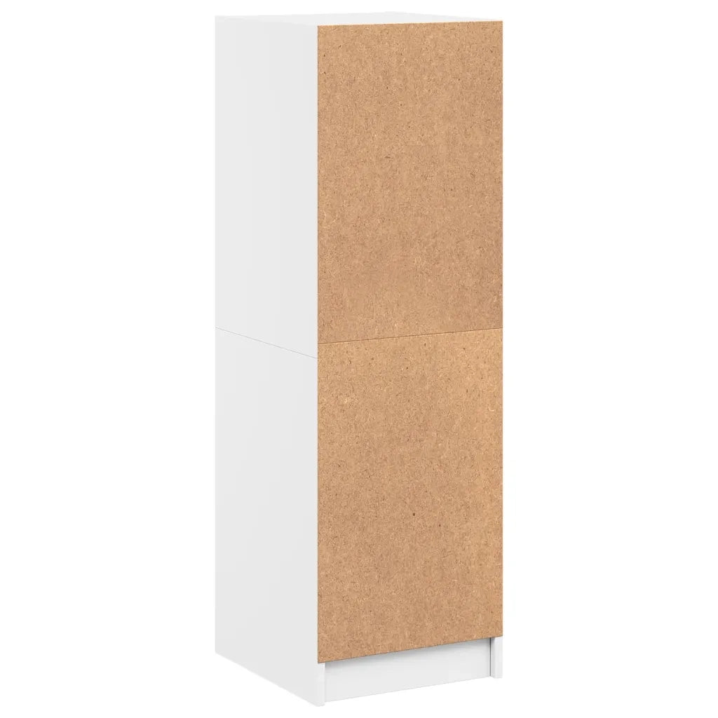 Credenza | Madia | Buffet da pranzo | Armadio da pranzo con Ante in Vetro Bianca 35x37x109 cm