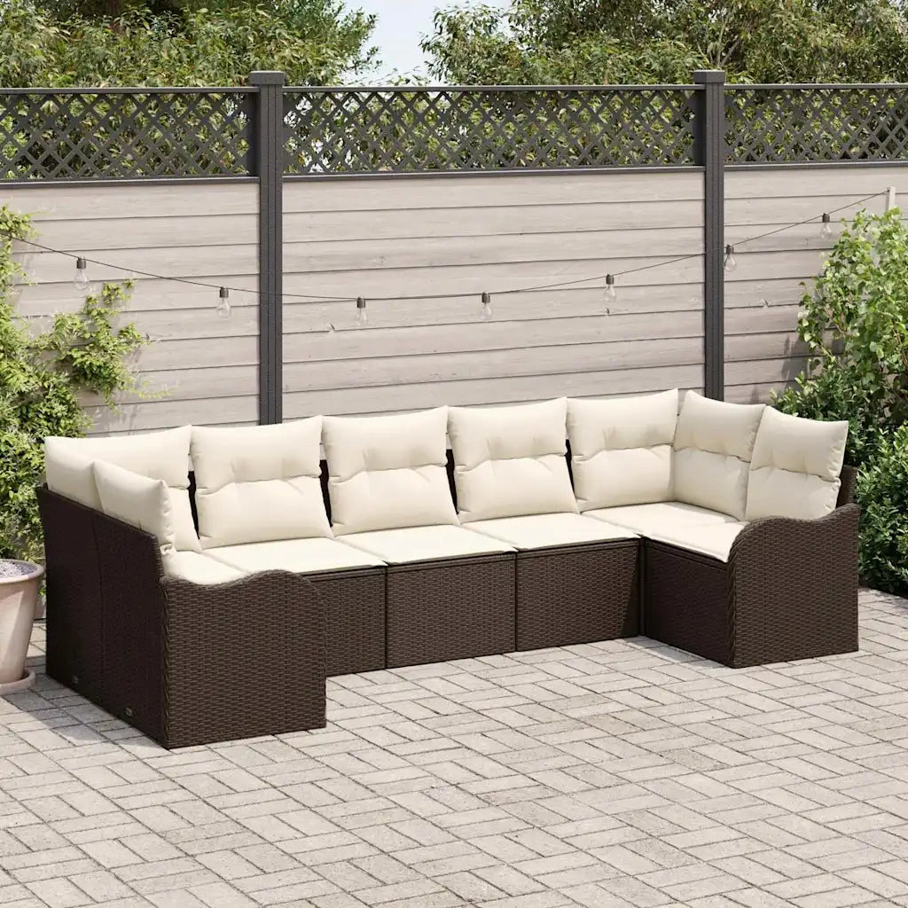 Set Divano da Giardino Marrone polyrattan 3345848