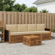 Set di divani da esterno 5 pz Naturale e Beige 3383984