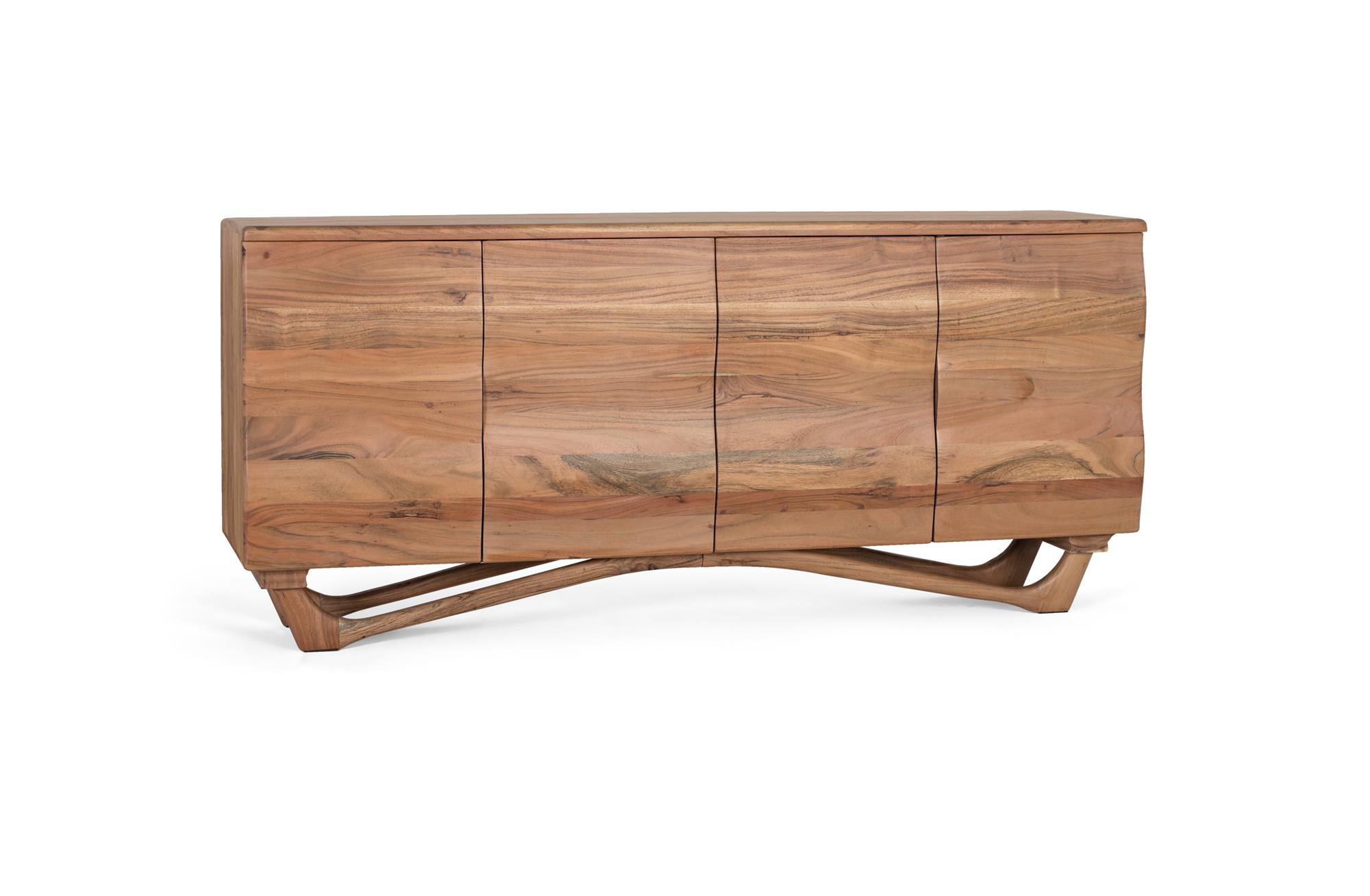 Credenza realizzata a mano in legno di acacia 170 cm