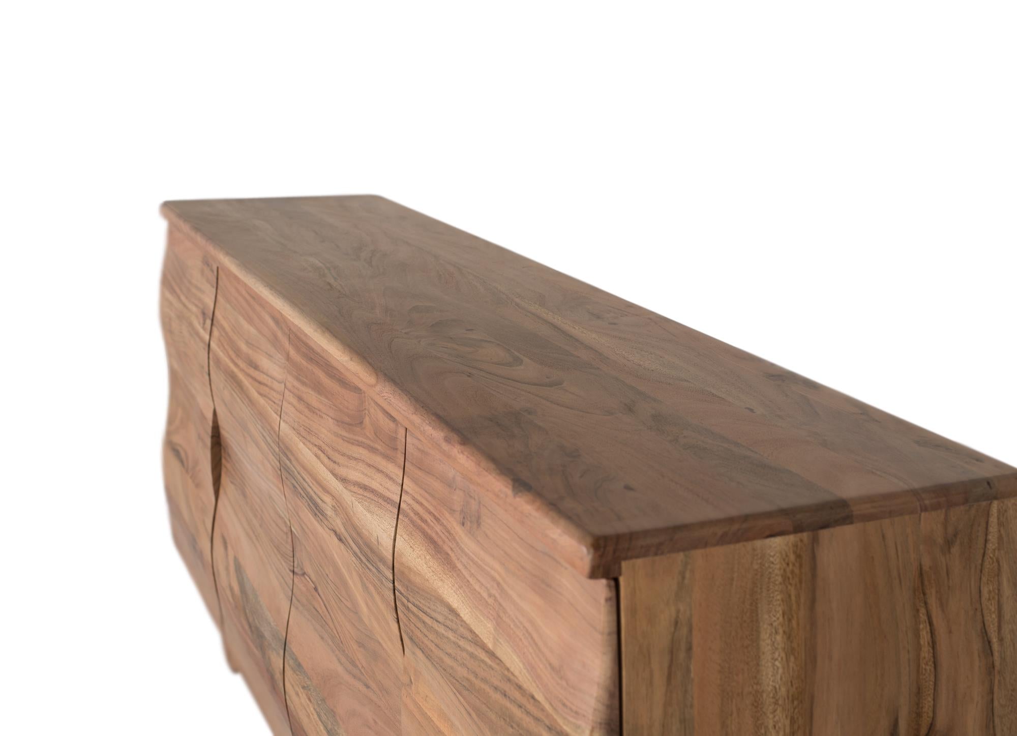 Credenza realizzata a mano in legno di acacia 170 cm