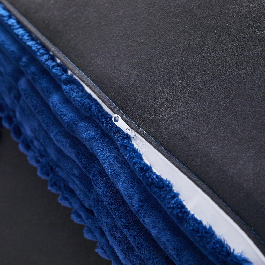 Poltrona con Poggiapiedi ¨C MINIMAL ¨C Tessuto Velluto a Coste, Divano Relax