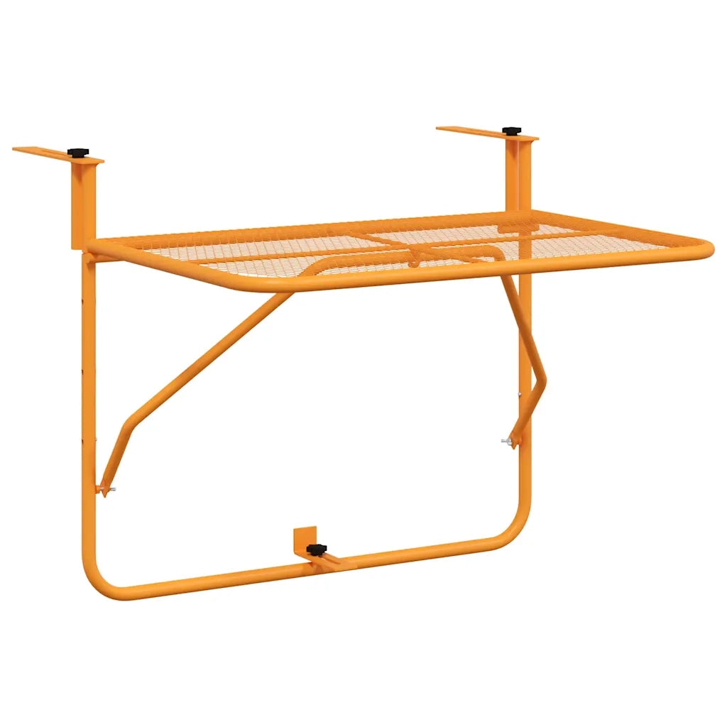Tavolo da Balcone Giallo 60x40 cm in Acciaio cod mxl 34281