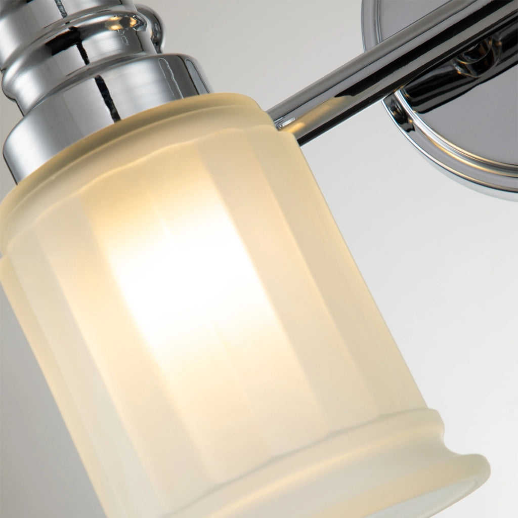 Applique bagno cromata Swell IP44 2 luci G9 LED Quoizel