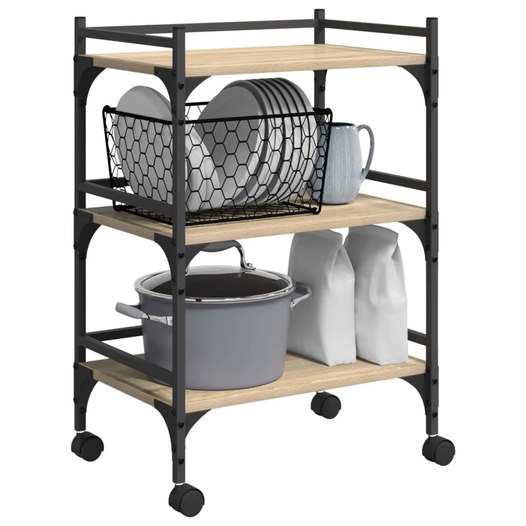 Carrello da Cucina Rovere Sonoma 50 x 35 x 75,5 cm CFW5964639