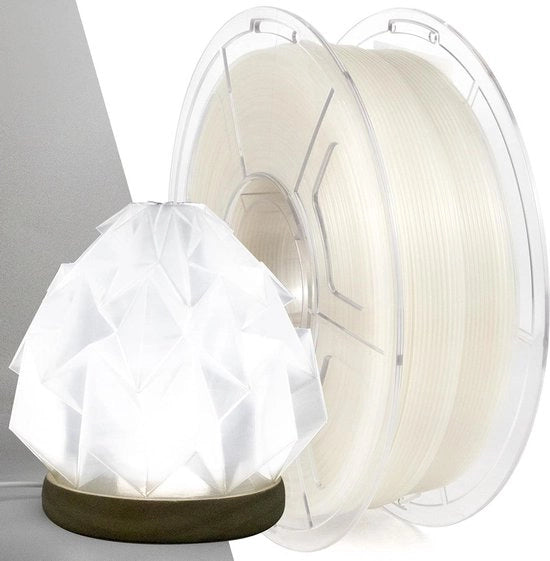 Filamento per stampa 3D trasparente - 1 kg bobina - 1,75 mm - Tolleranza dimensionale +/- 0,02 mm
