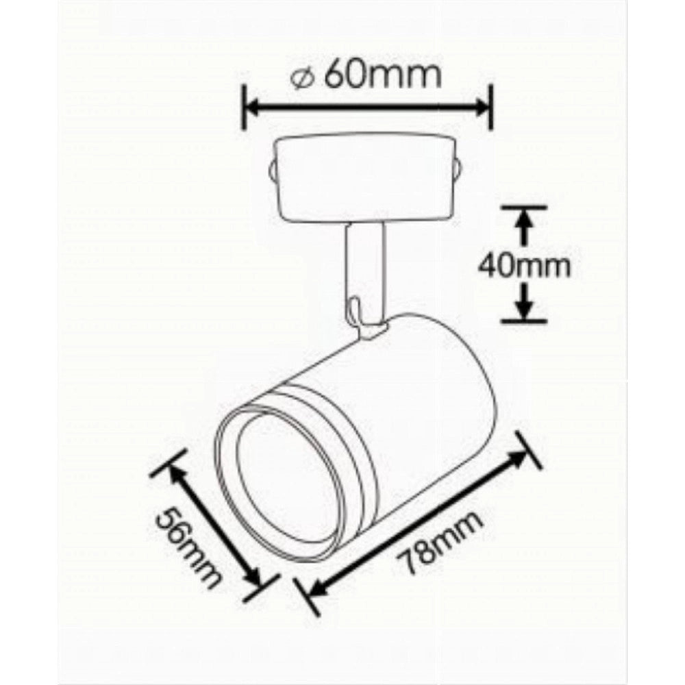 Trade Shop - Porta Faretto Proiettore Orientabile Da Soffitto Parete A Cilindro Gu10 P28-gu10 - Bianco