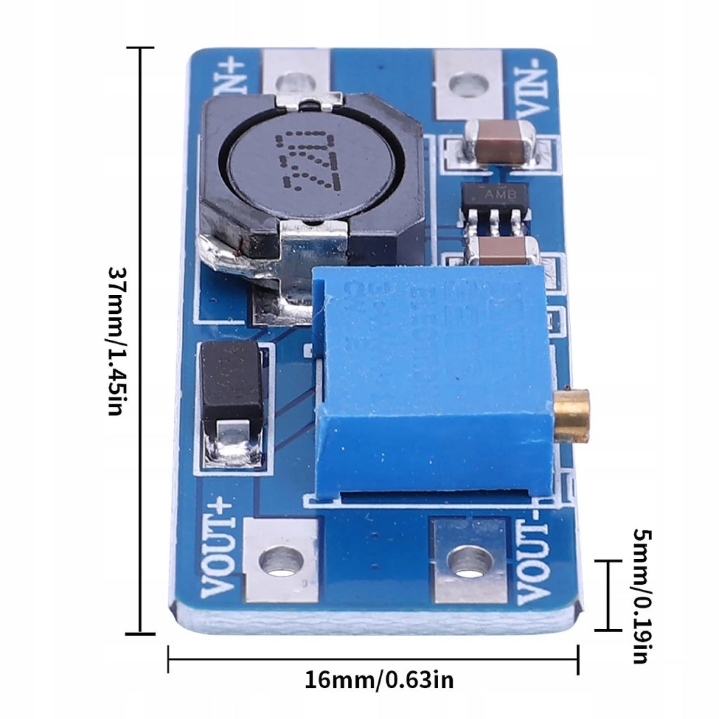 Convertitore DC-DC Step-Up MT3608 – Alta Efficienza, 2V-28V, Max 2A