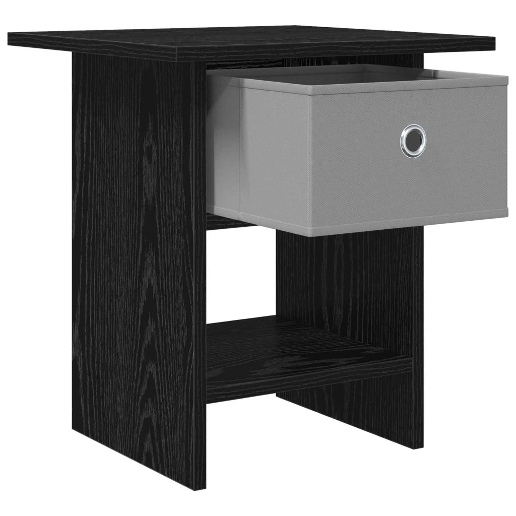 Comodino Rovere Nero 41 x 40 x 45 cm Legno multistrato 8000438