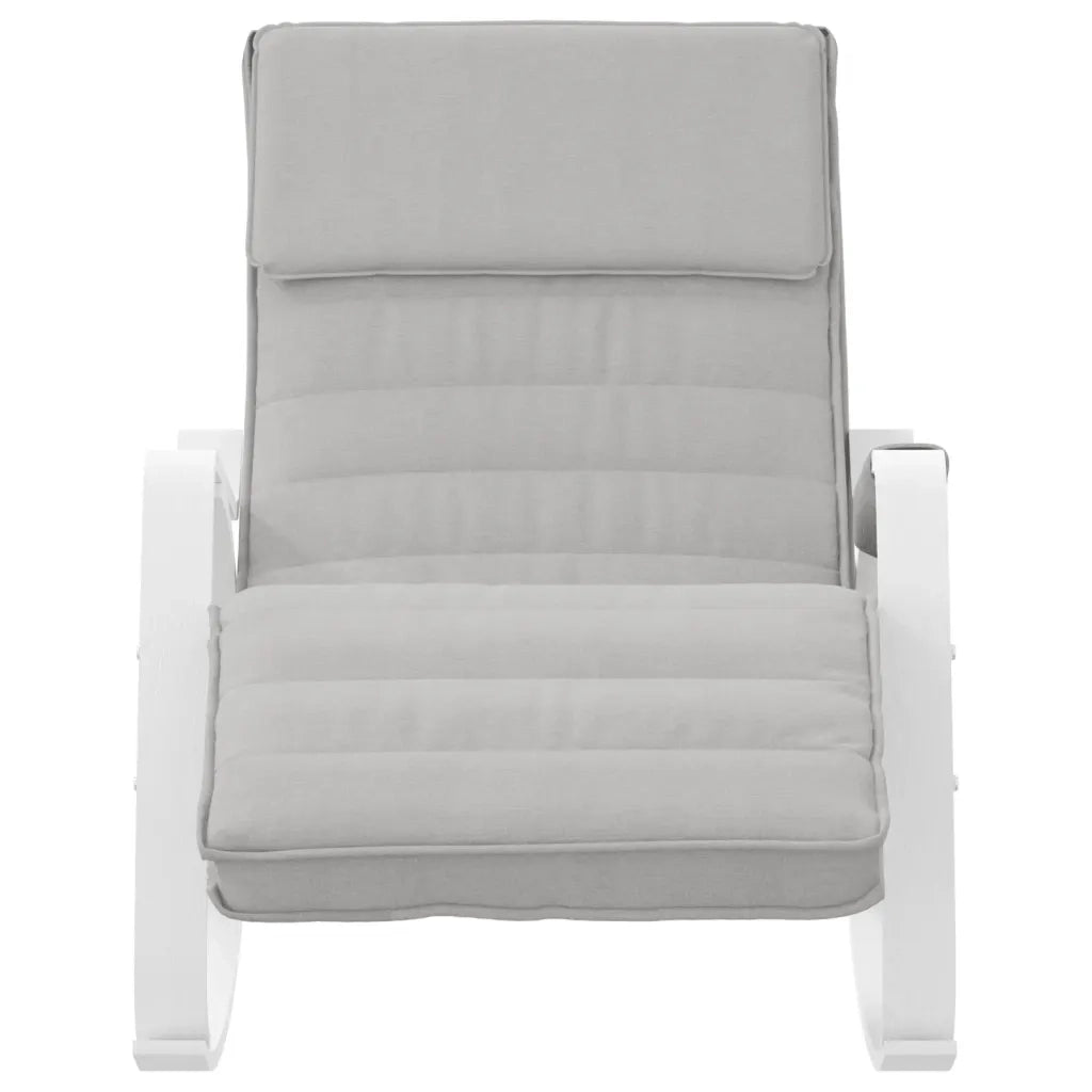 Sedia a Dondolo Grigio Chiaro in Tessuto CFW5689372