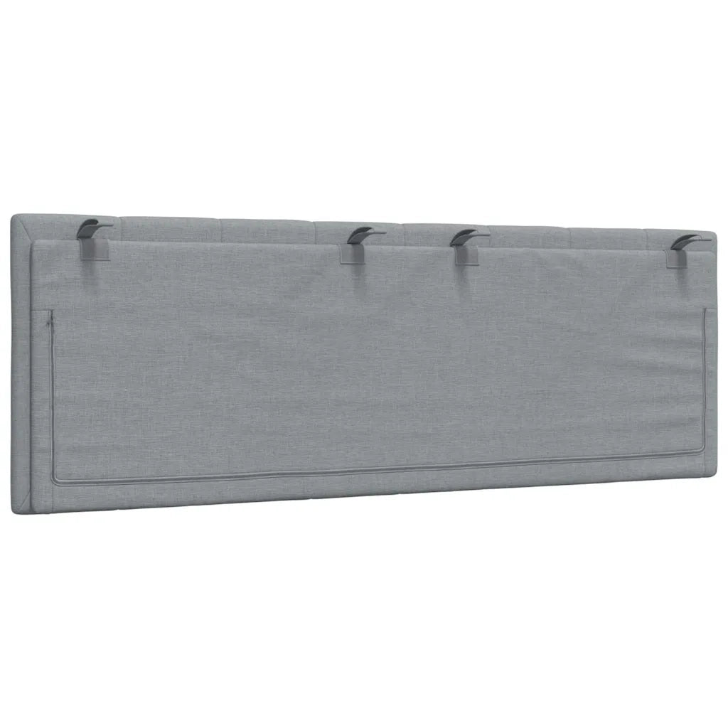 Cuscino Testiera Hanko Grigio Chiaro 140 cm in Tessuto CFW2368861
