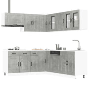 Set Mobili da Cucina 11 pz Kalmar Grigio Cemento in Truciolato 3314915