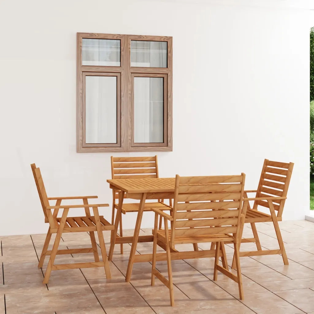 Set da Pranzo da Giardino 5 pz in Legno Massello di Acacia 3057843