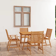 Set da Pranzo da Giardino 5 pz in Legno Massello di Acacia 3057843
