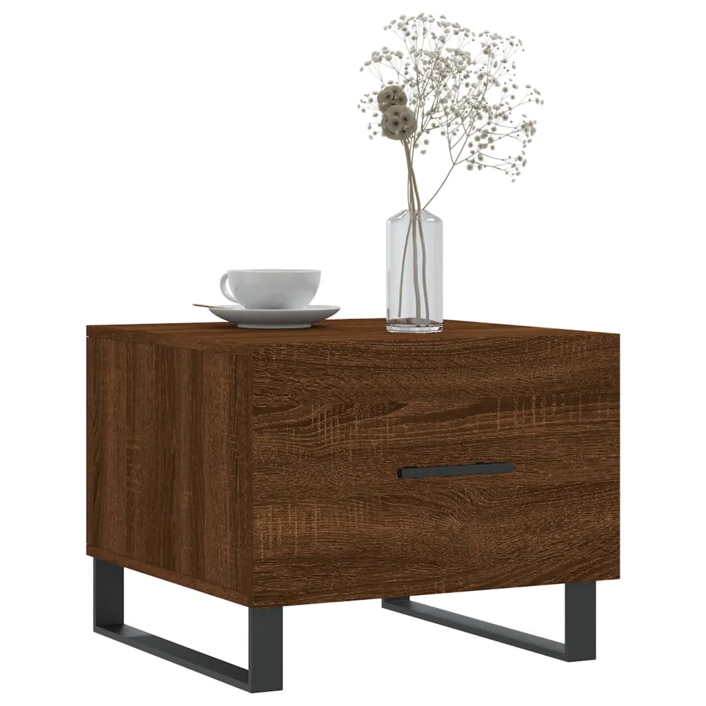 2 pz Tavolini salotto | Tavolino da caff¨¨ | Tavolino da Soggiorno Rovere Marrone 50x50x40 Legno Multistrato