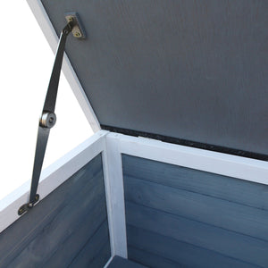 Cuccia per Gatti da Esterno 51x51x81,3 cm in Legno  Grigio e Bianco