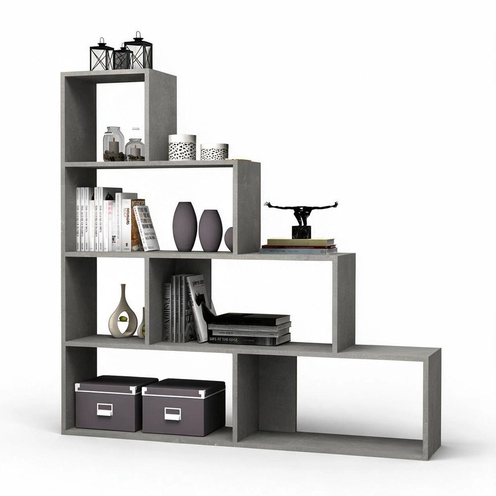 Libreria a scala Alis 145x145 cm. colore beton