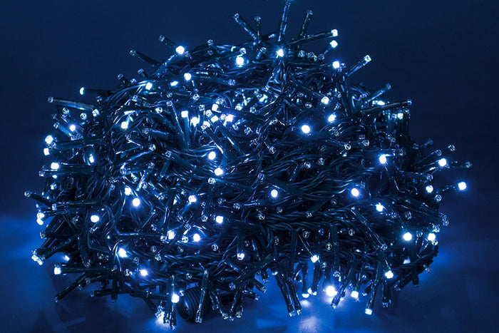 Luci di Natale Led effetto Flash Connect Intermittenti uso Esterno Interno 25 mt Temperatura di colore: Luce Bianca, Numero Led: 500