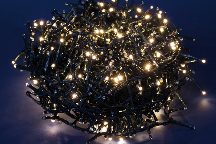 Luci di Natale Led effetto Flash Connect Intermittenti uso Esterno Interno 25 mt Numero Led: 1000, Temperatura di colore: Luce Calda