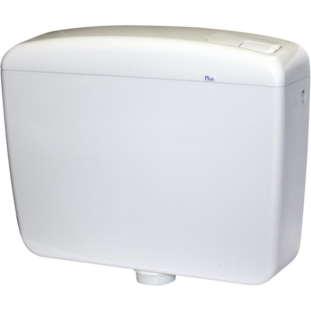 Cassetta wc plus 2 bianca doppio scarico, con rubinetto cr1031s2