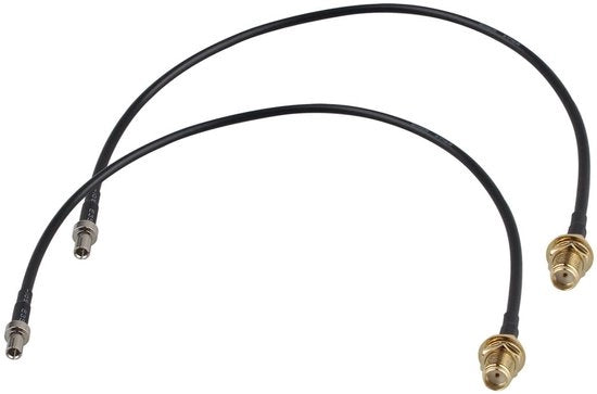 Adattatore Coassiale RG174 da M  a SMA F per Antenna Esterna - Cavo a Nastro 30cm/12 pollici - Set da 2 pezzi