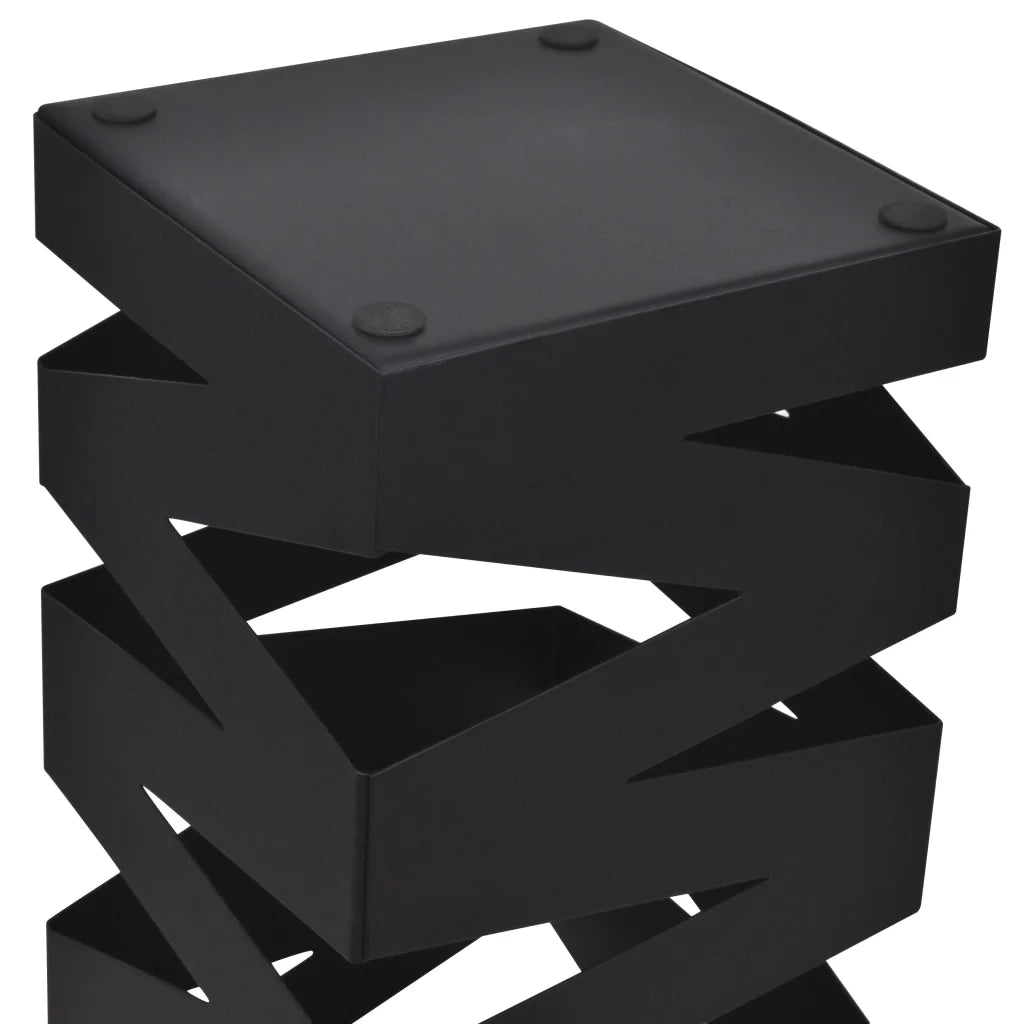 Portaombrelli Bastoni Passeggio Quadrato Acciaio 48,5 cm Nero 242469