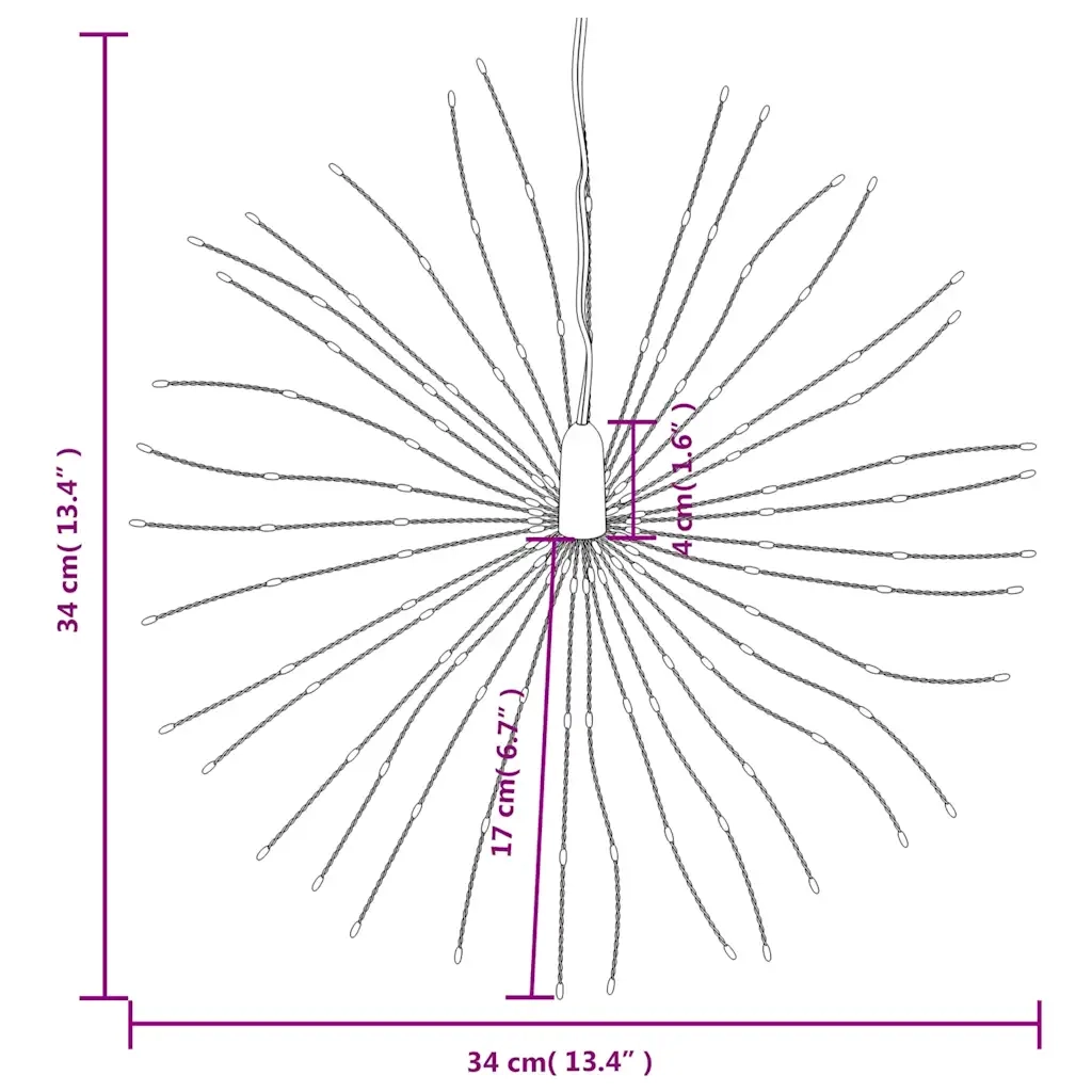 Illuminazione di Natale Galassia 140 LED Multicolore 17 cm CFW1494509