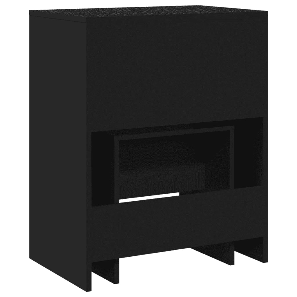 Toeletta e Sgabello Nero 60x40x113,5 cm