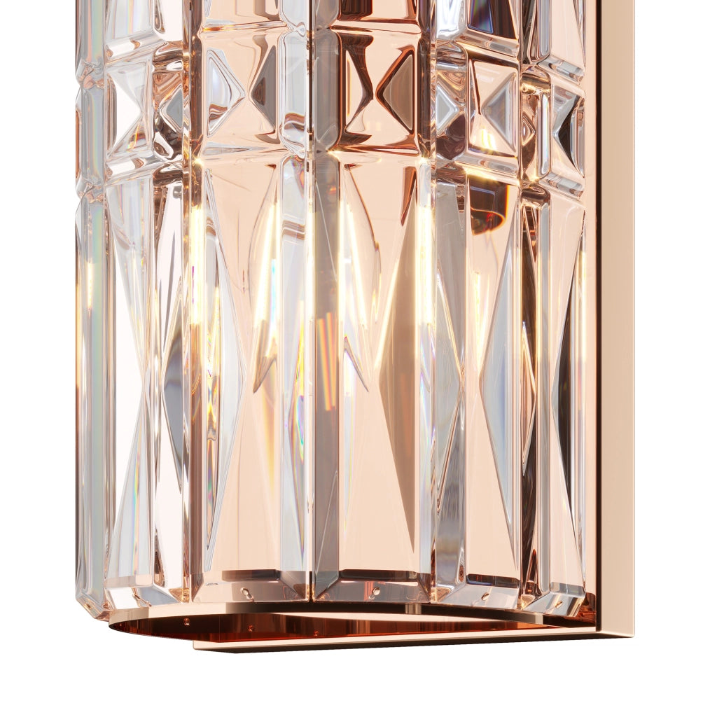 Maytoni applique contemporanea Facet 3 luci E14 oro metallo vetro trasparente