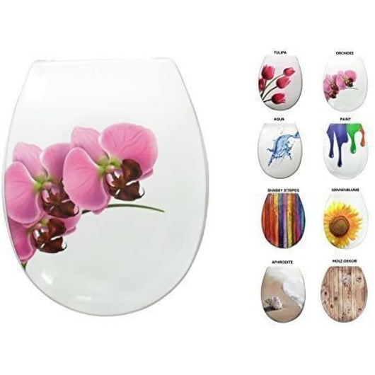 Sanwood 6163100 sedile del wc toilette orchidee in duroplast con